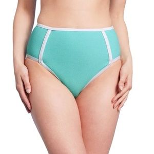 NWT teal high waist bikini bottom size medium